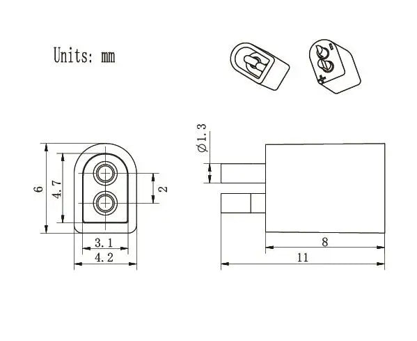 GAONENG A30 Female Connector with Cable for Drone
