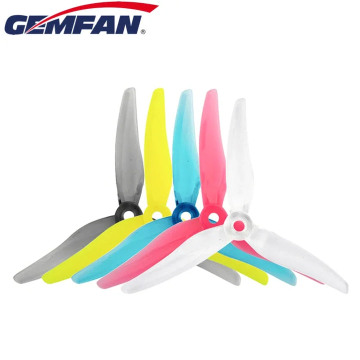 Gemfan Hurricane 51466 V2 5 Inch 3-Blade FPV Propellers CW CCW - 2pairs Gray V2