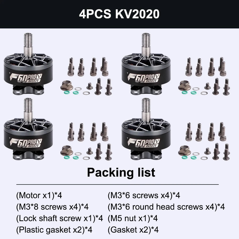 T-Motor F60 Pro V Brushless Motor for FPV Racing Drones - 4PCS KV1750 / China Mainland