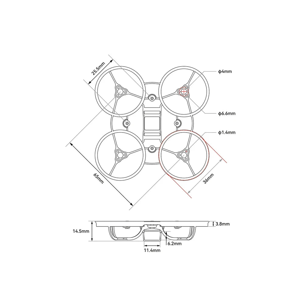 BETAFPV Air65 Champion Brushless Whoop Frame