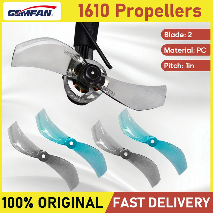 Gemfan 1610 40mm 2-Blade Propellers 4 Pairs for Tinywhoop - 4Pairs Blue 1.5mm