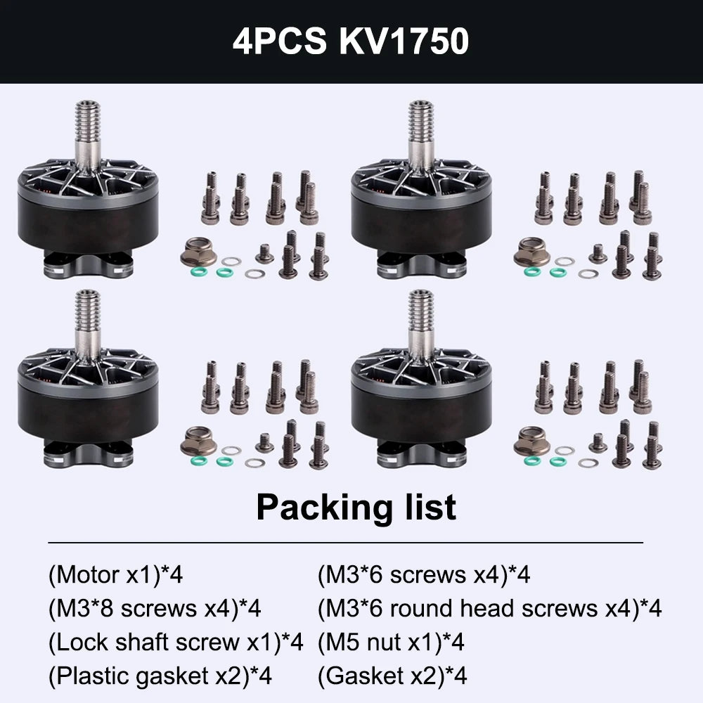 T-Motor F60 Pro V Brushless Motor for FPV Racing Drones - 4PCS KV1750 / China Mainland