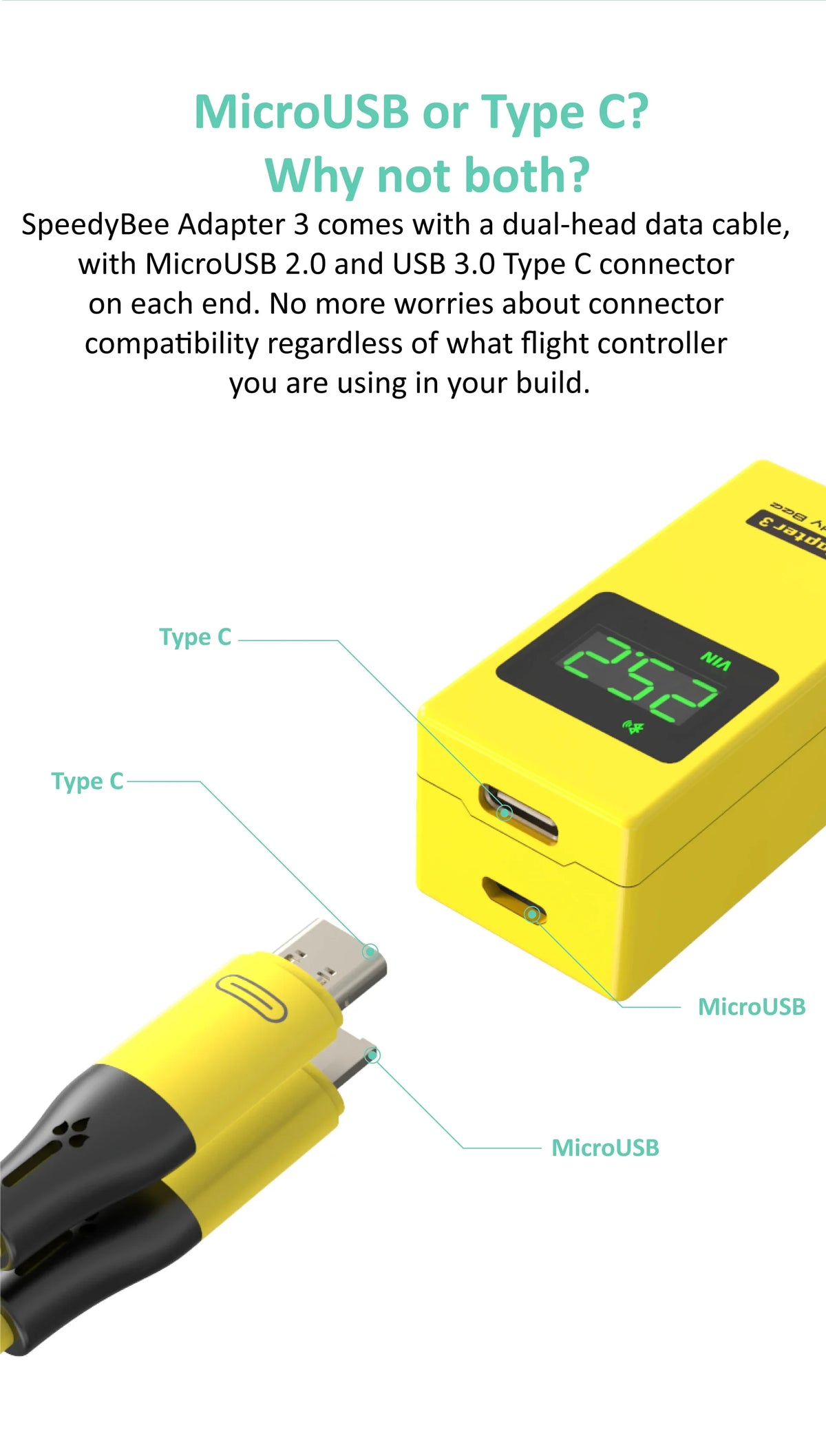SpeedyBee Adapter 3 Wireless Blackbox Analyzer Voltage Checker - SB-ACQ2394X