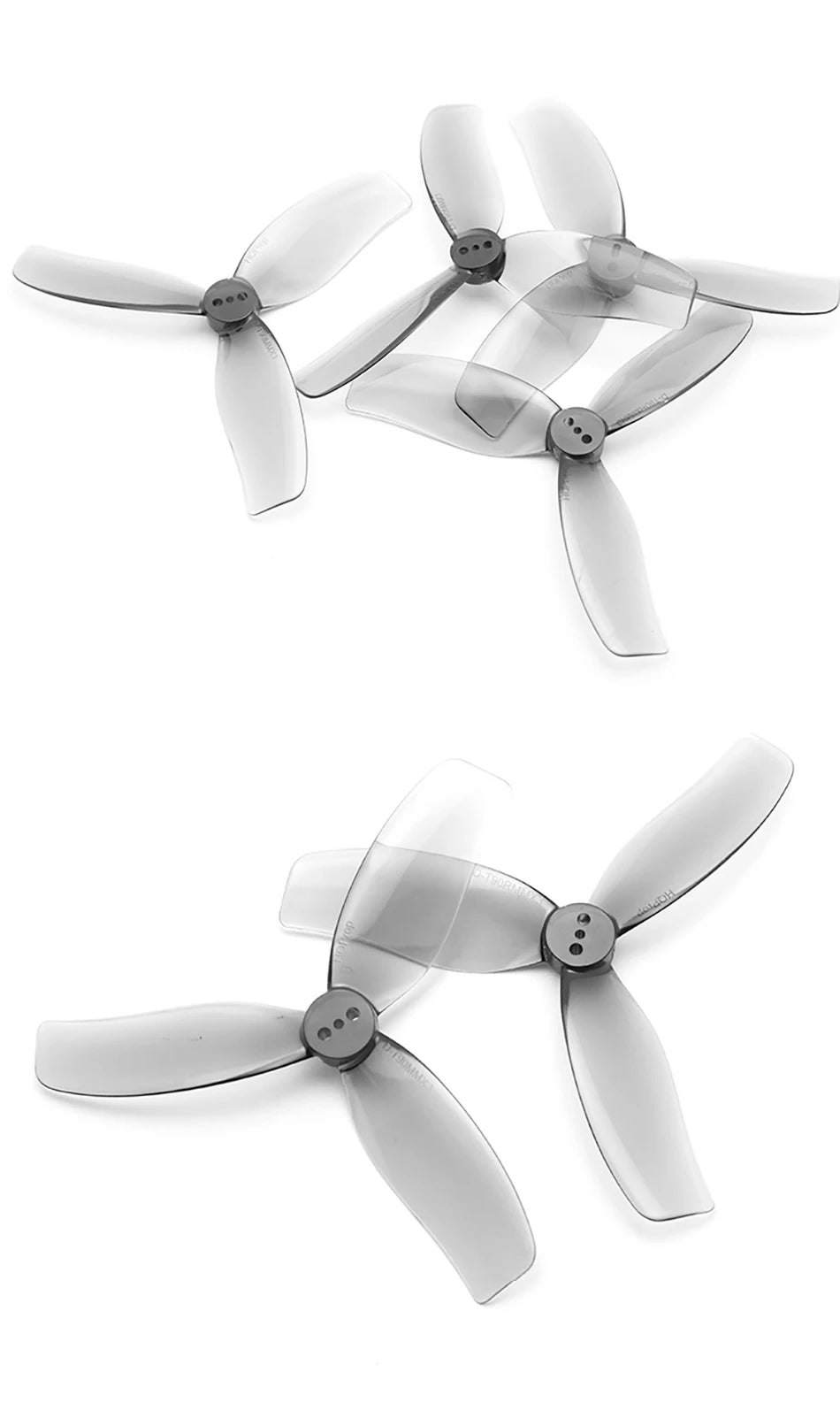 HQProp D-T90MM 3-Blade Propeller - 2 PAIRS GRAY / CN