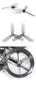 HQProp D-T90MM 3-Blade Propeller - 2 PAIRS GRAY / CN