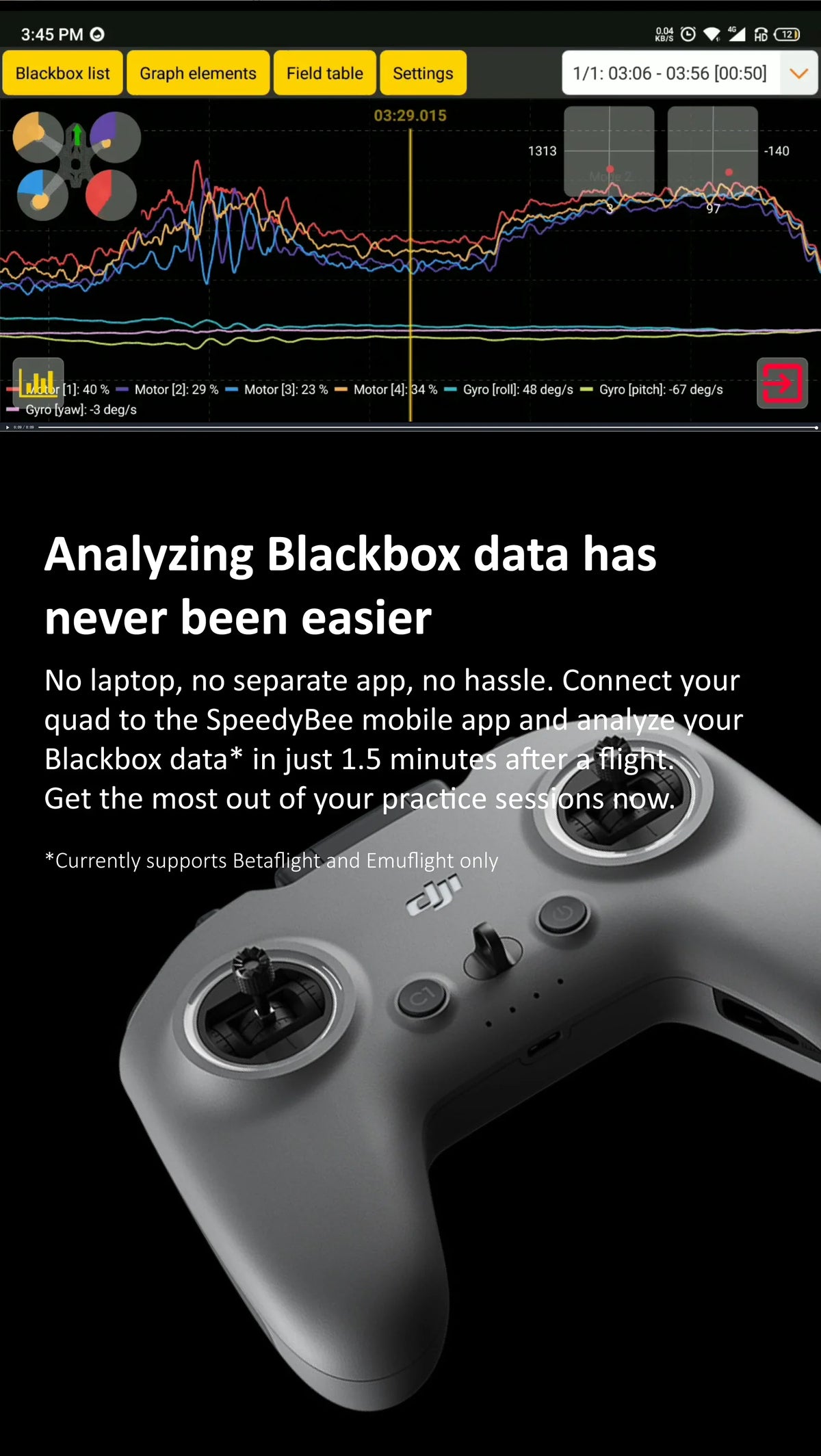 SpeedyBee Adapter 3 Wireless Blackbox Analyzer Voltage Checker - SB-ACQ2394X