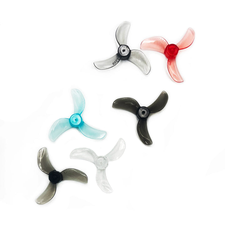 Gemfan 1208 31mm 3-Blade Propellers 8 Pairs for Tinywhoop - 8Pairs Gray 1mm