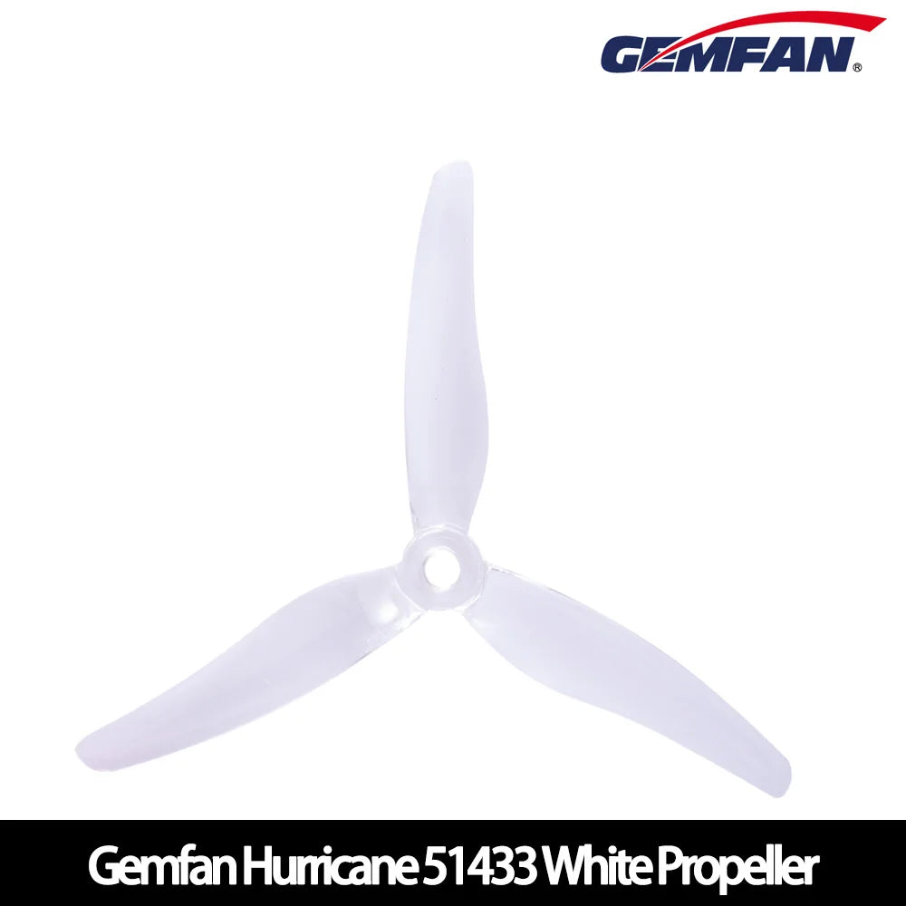 Gemfan Hurricane 51433 5.1x3.5x3 FPV Propellers 2 Pairs PC - 2 Pairs Black