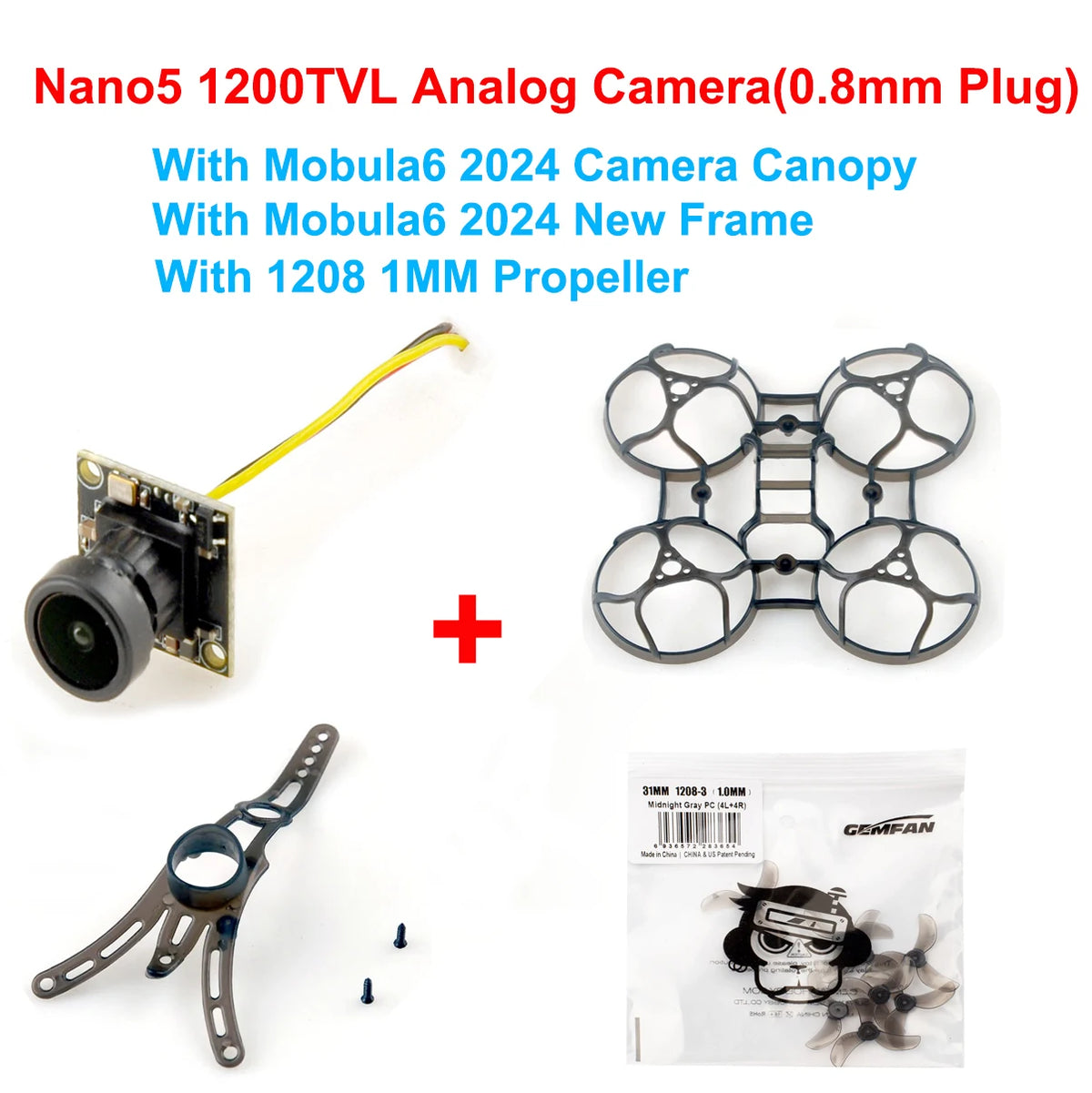 HappyModel Nano5 1200TVL Analog Camera - 1.0mm Connector