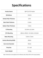 GEP-CL35 V3 VTX Antenna, GPS and Camera Mount - GEP-CL35 V3 Frame