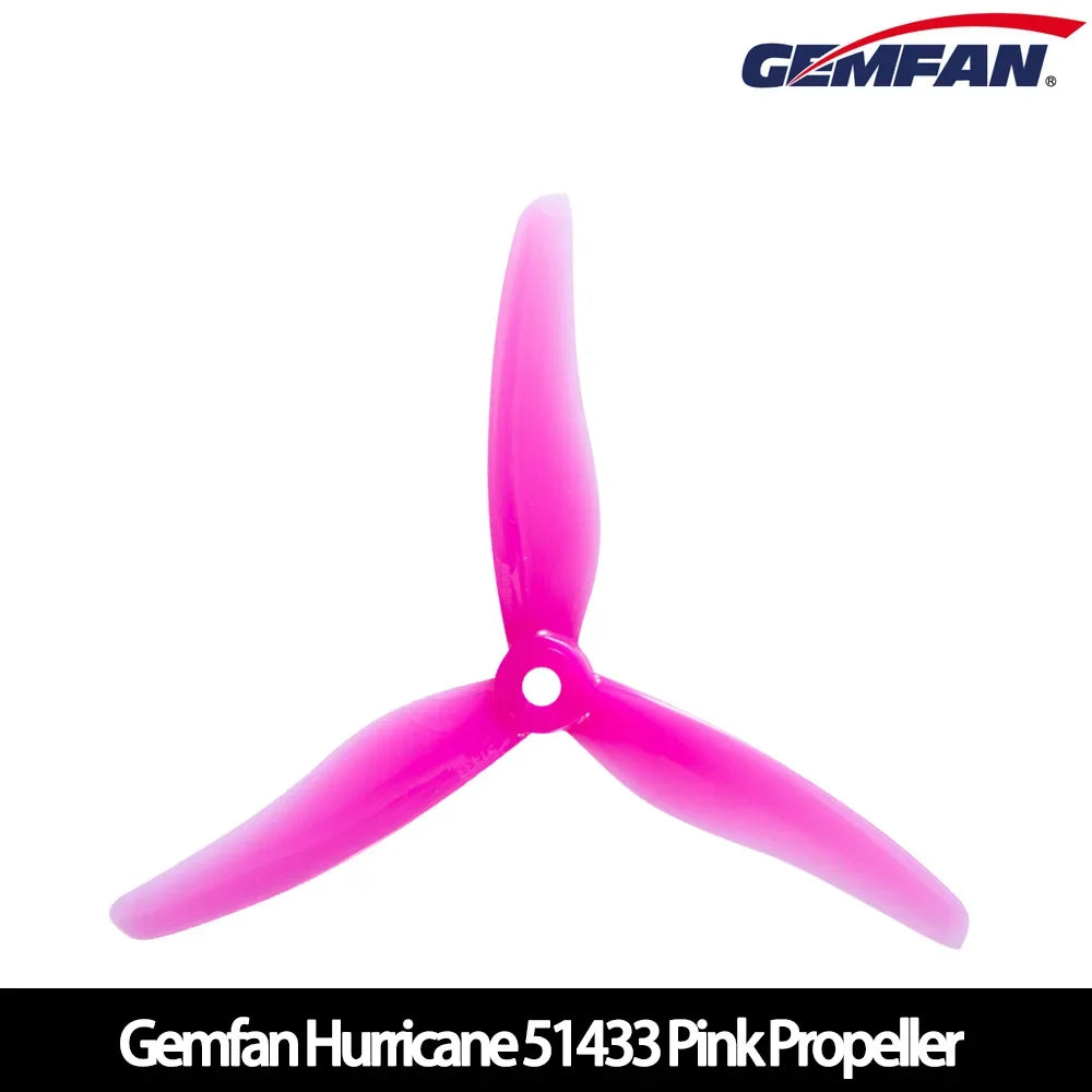 Gemfan Hurricane 51433 5.1x3.5x3 FPV Propellers 2 Pairs PC - 2 Pairs Black